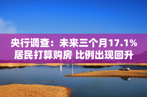 央行调查：未来三个月17.1%居民打算购房 比例出现回升