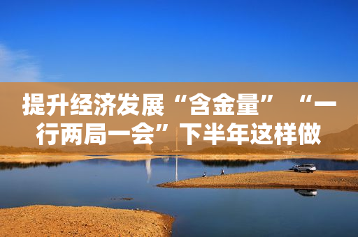 提升经济发展“含金量” “一行两局一会”下半年这样做