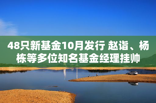 48只新基金10月发行 赵诣、杨栋等多位知名基金经理挂帅