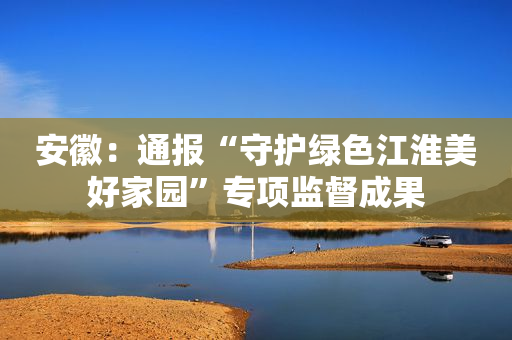 安徽：通报“守护绿色江淮美好家园”专项监督成果