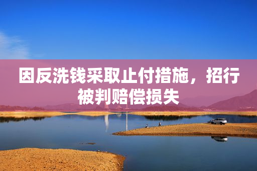 因反洗钱采取止付措施，招行被判赔偿损失