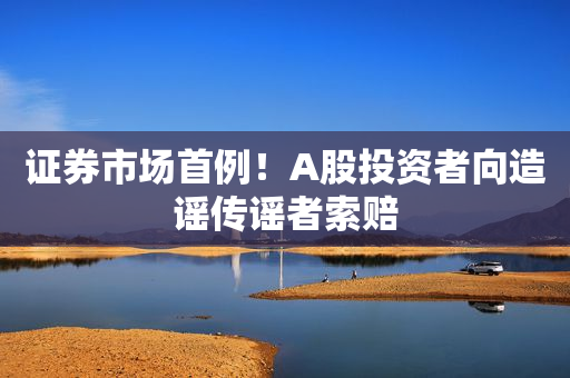 证券市场首例！A股投资者向造谣传谣者索赔