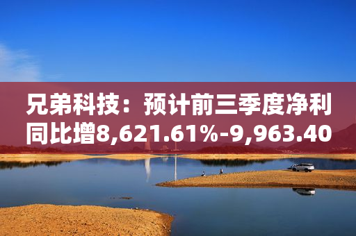 兄弟科技：预计前三季度净利同比增8,621.61%-9,963.40%