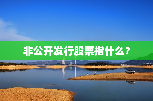 非公开发行股票指什么？