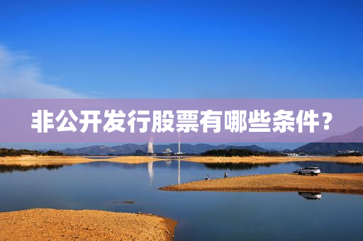 非公开发行股票有哪些条件？