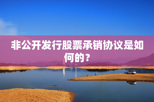 非公开发行股票承销协议是如何的？
