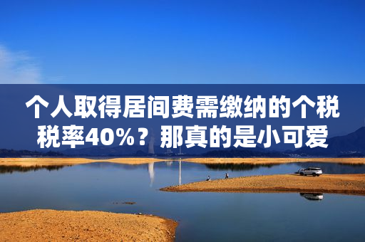 个人取得居间费需缴纳的个税税率40%？那真的是小可爱