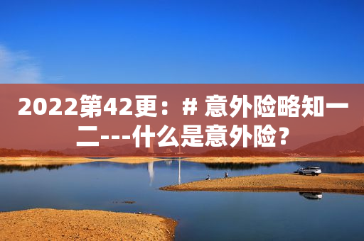 2022第42更：# 意外险略知一二---什么是意外险？