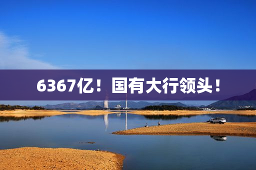 6367亿！国有大行领头！