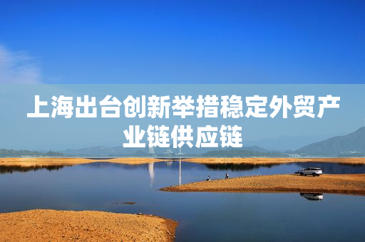 上海出台创新举措稳定外贸产业链供应链