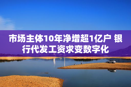 市场主体10年净增超1亿户 银行代发工资求变数字化