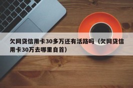欠网贷信用卡30多万还有活路吗（欠网贷信用卡30万去哪里自首）