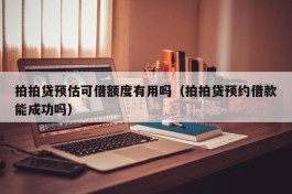 拍拍贷预估可借额度有用吗（拍拍贷预约借款能成功吗）