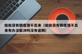 拍拍贷有额度借不出来（拍拍贷有额度借不出来有办法解决吗没有逾期）
