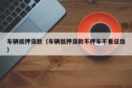 车辆抵押贷款（车辆抵押贷款不押车不看征信）
