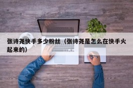 张诗尧快手多少粉丝（张诗尧是怎么在快手火起来的）