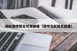 蚂蚁借呗暂无可用额度（借呗当前暂无额度）