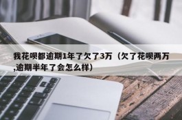 我花呗都逾期1年了欠了3万（欠了花呗两万,逾期半年了会怎么样）