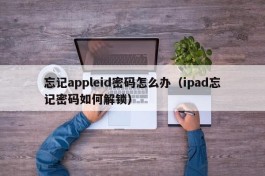 忘记appleid密码怎么办（ipad忘记密码如何解锁）