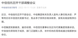 官宣！中信银行副行长芦苇任中信信托党委书记