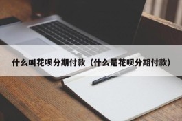 什么叫花呗分期付款（什么是花呗分期付款）