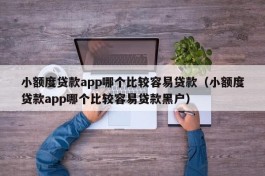 小额度贷款app哪个比较容易贷款（小额度贷款app哪个比较容易贷款黑户）