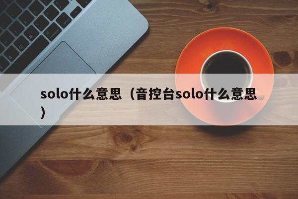 solo什么意思（音控台solo什么意思）