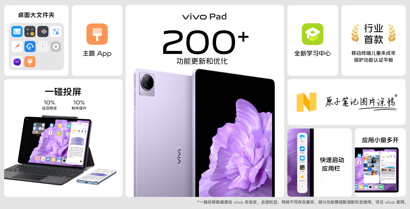 vivo Pad平板电脑推出“雪青紫”配色，首发价2299元起