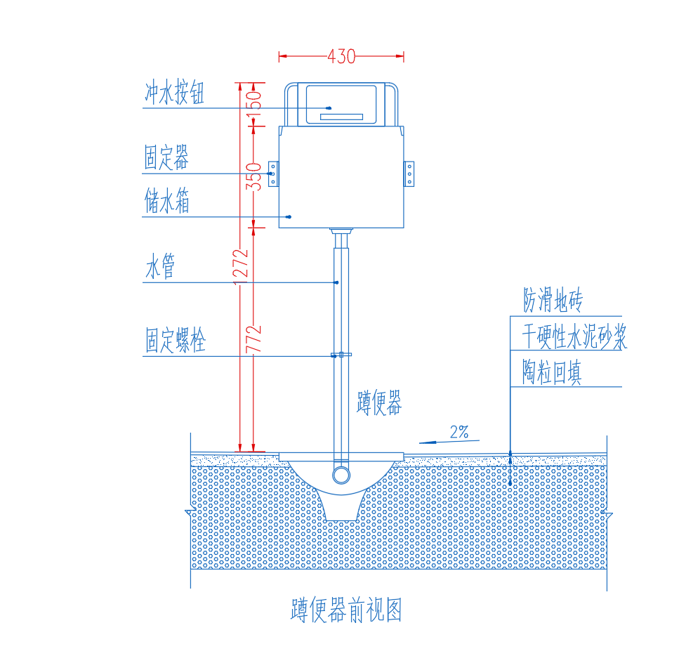 蹲便器水路图图片